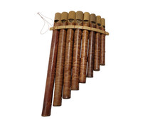 Wooden Decorative Bamboo Pan Flute Instrument with 8 Piipes