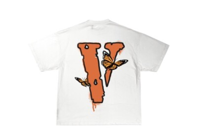 Juice World X VLone Butterfly Print T-Shirt White  100% Authentic New