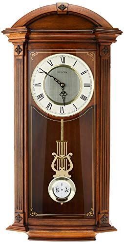 Bulova C4331 Hartwick Chiming Clock, Walnut 29.75 x 14 x 5.5