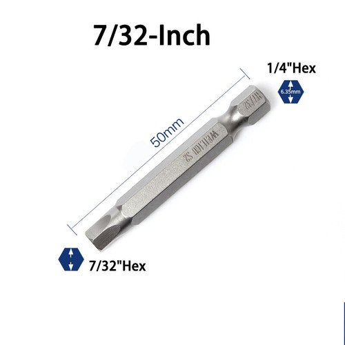 1/4" Hex Handle Magnetic Hex Key Allen Drill Bit S2 Quick Change Driver Inch - Picture 9 of 11