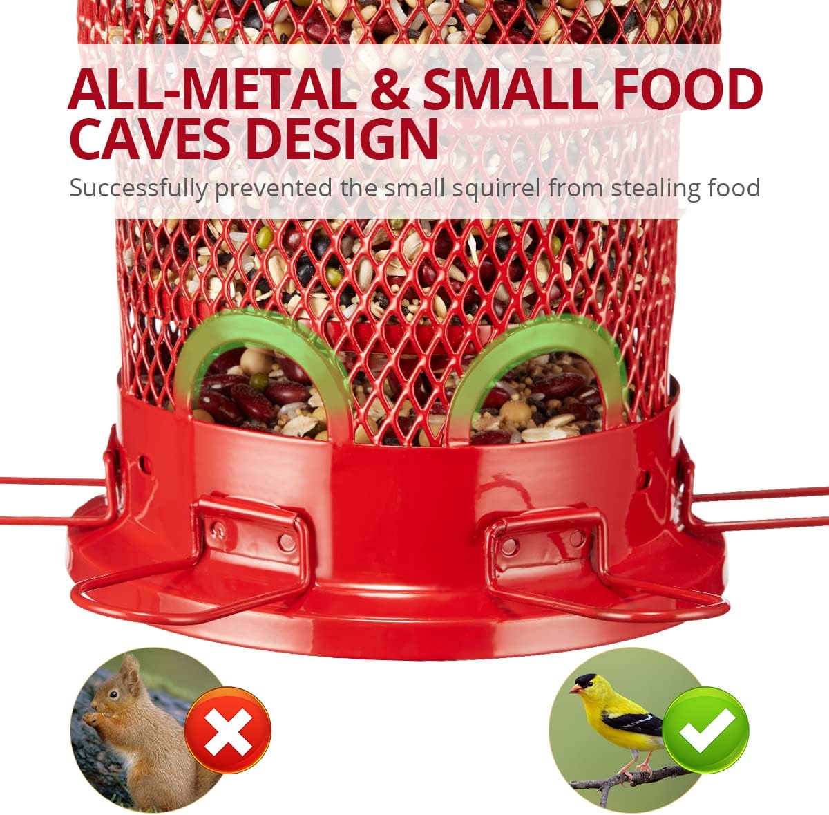 Squirrel Proof Wild Bird Feeders Upgraded Outdoors Hanging Wild Bird