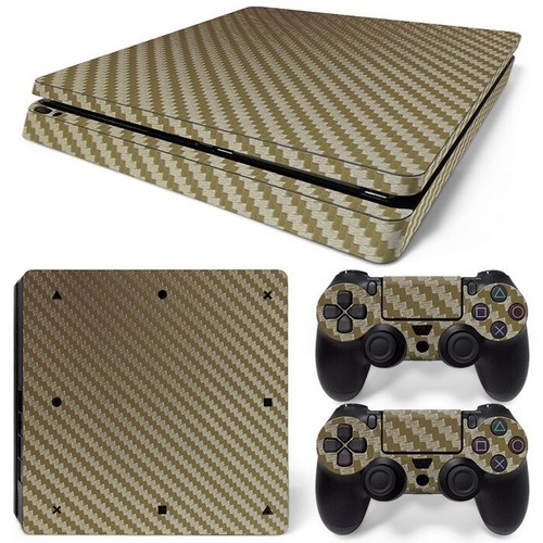 Decal Console & Controller PS4 Slim Wrap Playstation 4 Carbon Fiber Skin Sticker - Picture 9 of 13