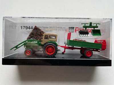 Preiser 17944 HO 1:87; Ackerschlepper Deutz D 6206 mit Baas Lader