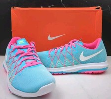 Nike Girl's Flex Fury 2 Running Shoes 7 Big Kid M, Gamma Blue/White/Ghost Green