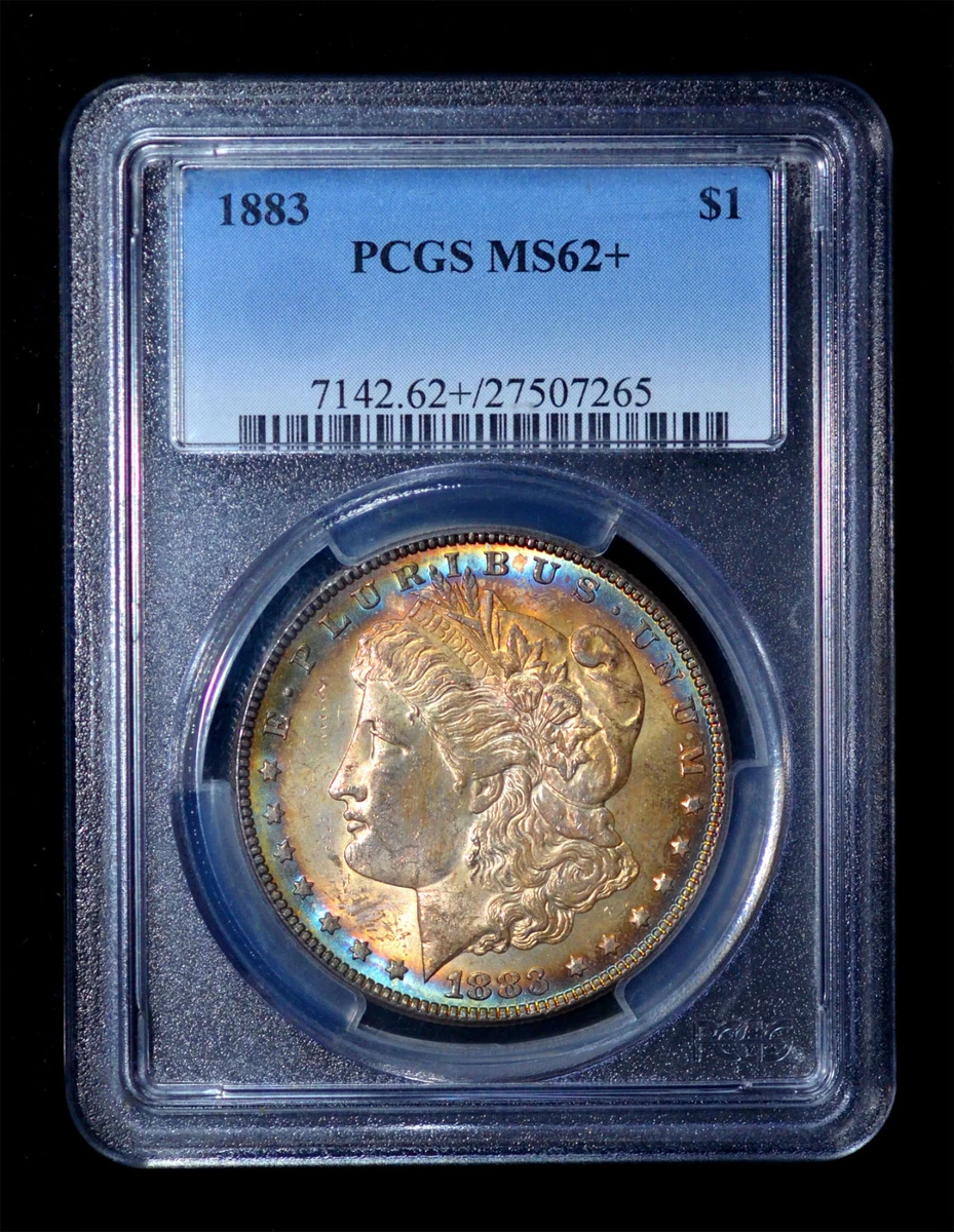 Silver MS 62 Graded 1883 Year Morgan US Dollars (1878-1921) for