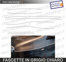 Adesivi replica fasce strisce Renault twingo kit completo colore grigio nebbia