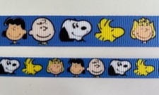 Dog and Friends Faces blue grosgrain ribbon 3/8" 5/8" 7/8" heads