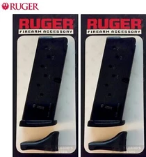 TWO Ruger LC9 LC9S 9mm 7-Round Magazines with 4 x Floorplates 90363 FAST SHIP