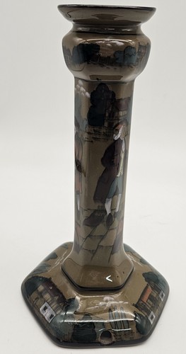 2 Antique Buffalo Pottery Deldare Ware Victorian Candlestick Holders 1909 - Picture 11 of 17