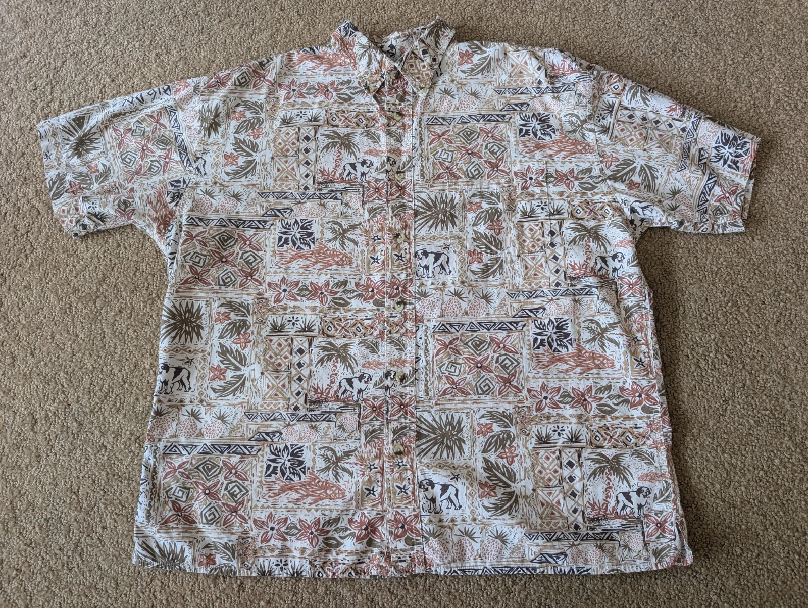 Big Dogs Button up shirt Hawaiian Summer Y2K Retro