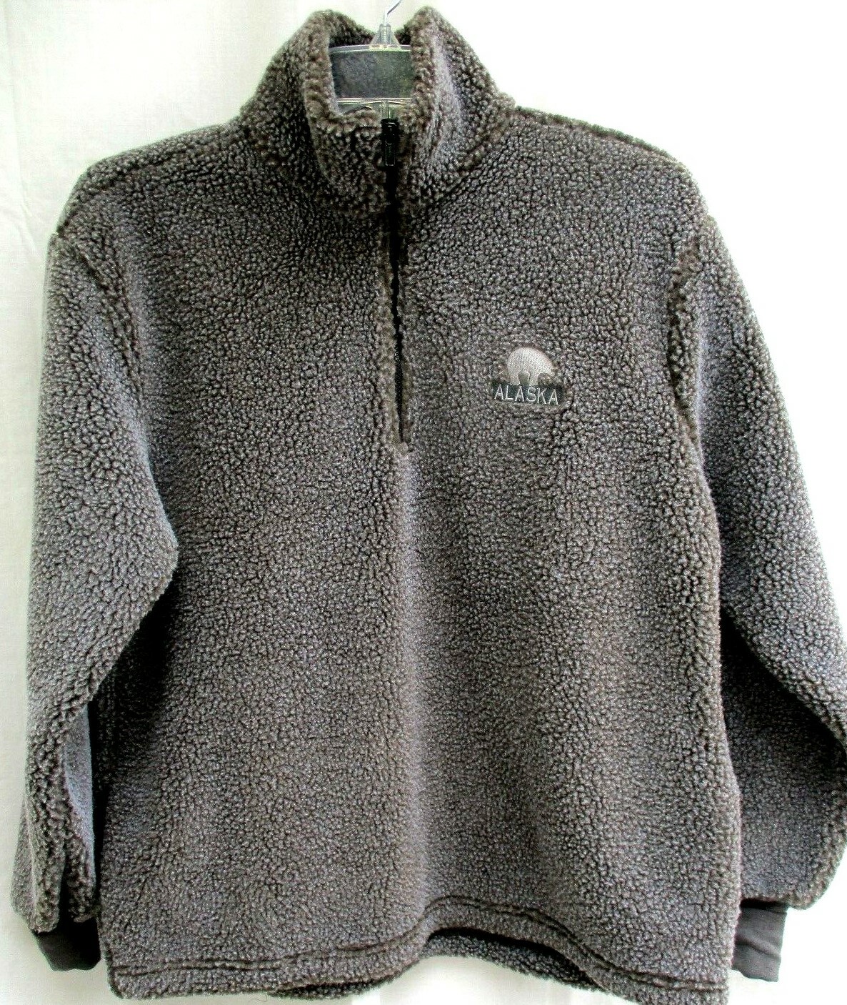 ALASKAN FLEECE CO..HEAVY, WARM..FLEECE..MOCK..HALF ZIP..JACKET..USA..MEN sz MED