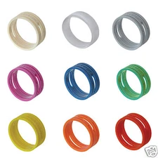 4x Neutrik Coloured XLR Rings. XX Series XXR Marking. Colour Coded Bushing