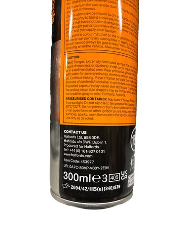 VAUXHALL REED GREEN SPRAY PAINT 300ML HALFORDS CANS X2 - Picture 3 of 3