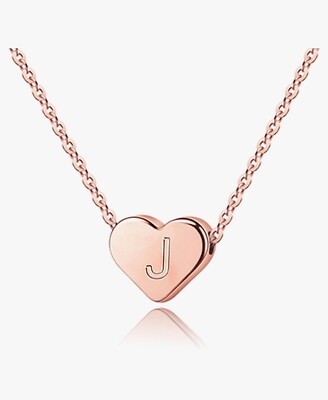 Gold Necklace J Love J Jewellery Initial J Rose-Gold Plated