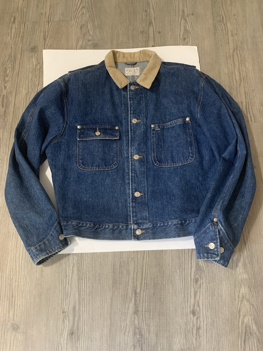 Vintage 90s Polo Ralph Lauren Dungaree Denim Jacket Jean Vintage 90s Polo Ralph Lauren Dungaree Denim Jacket Jean