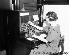 Switchboard Operator, Western Electric Telephone Co. -1935 - Vintage Photo Print