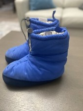 Vintage REI Puffer Cabin Tent Booties Camp Slippers Men S Blue Warm Polyfill