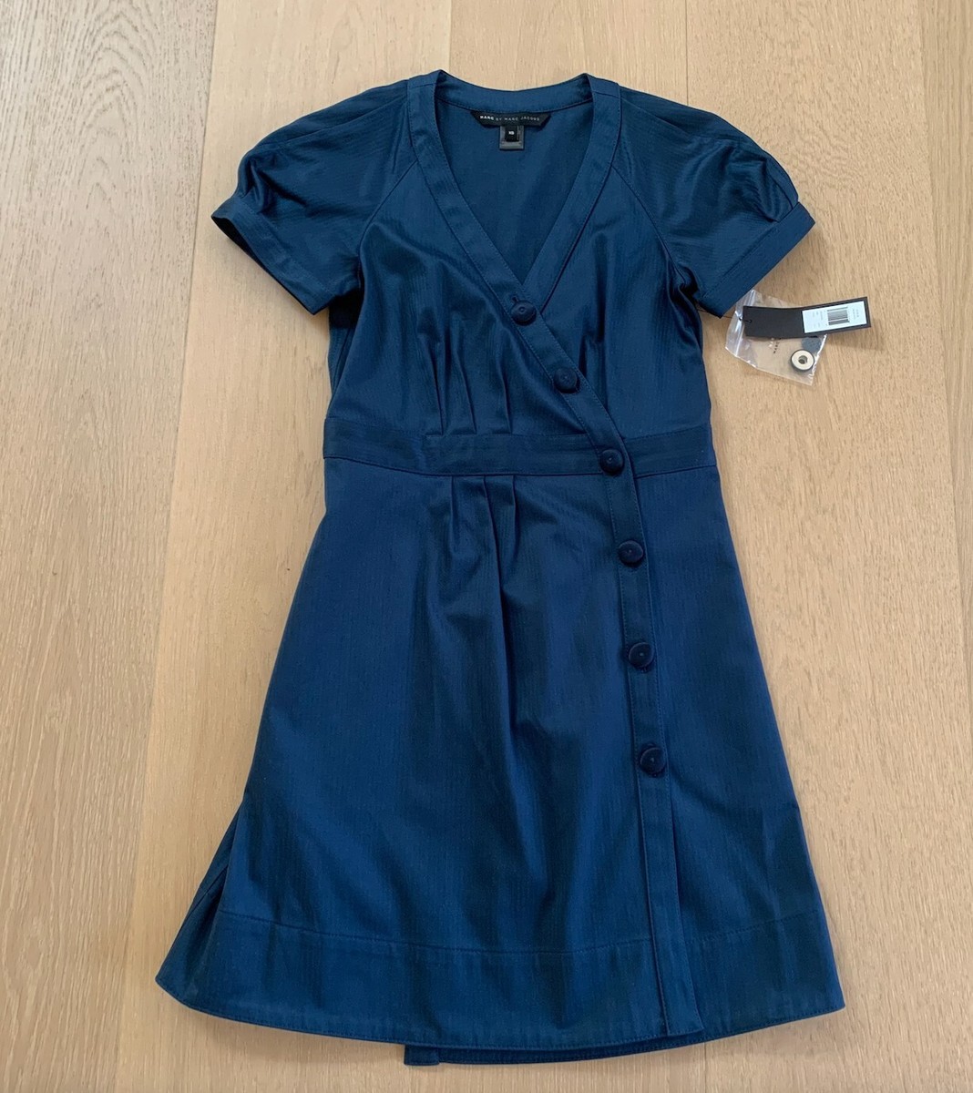 Marc by Marc Jacobs Blue Striped Short Sleeve Dress- XS, New with Tag