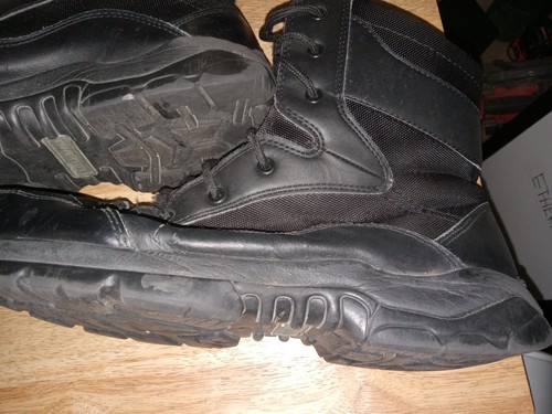 Interceptor Black Leather Force Tactical Steel Toe Work Boots Men’s Size 12 - Picture 8 of 18