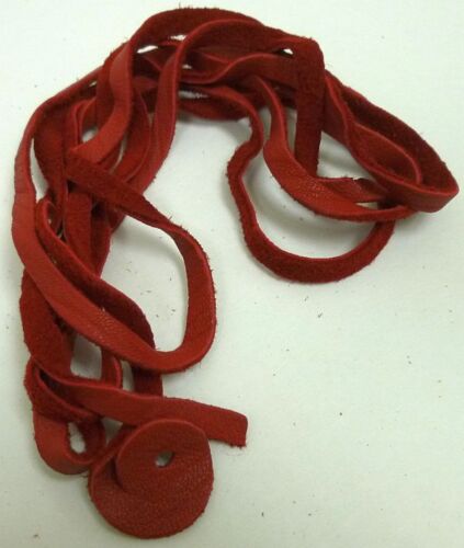 Genuine Deer Lace Leather Strips 30" 70" All Colors Authentic Lacing Suede Craft - 第 1/30 張圖片
