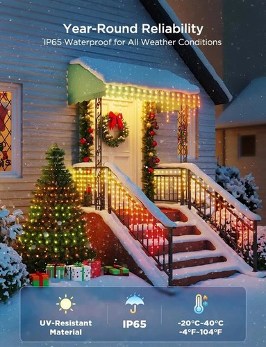 Govee Luci di Ghiaccio, 10M Luci RGBIC da Esterno, 400 LED Smart LED Natale con - Foto 7 di 10