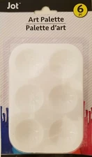 Plastic Art Paint Palettes 6 Cups/Palette 6 Palettes/Pk