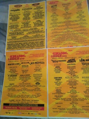 READING LEEDS FESTIVAL LINE-UP 2012 2013 2014 2015 - poster / magnet / print 