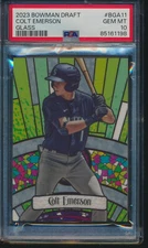 PSA 10 COLT EMERSON 2023 Bowman Chrome Draft STAINED GLASS Rookie RC GEM MINT