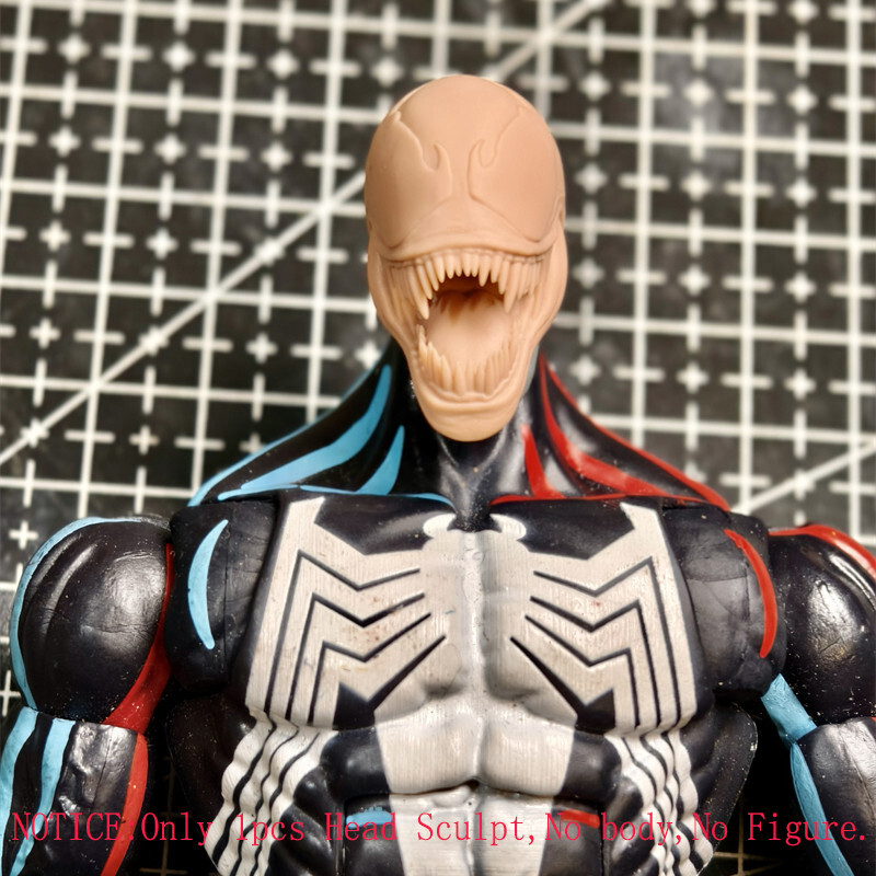1/12 Scale Comic Version Venom Head Sculpt Unpainted Fit 6