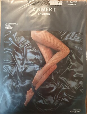 SEXY: KUNERT fashion fishnet tights collant 31361, 42-44, black, NEW & original packaging