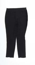 Next Girls Black 100% Cotton Jegging Trousers Size 8 Years Regular