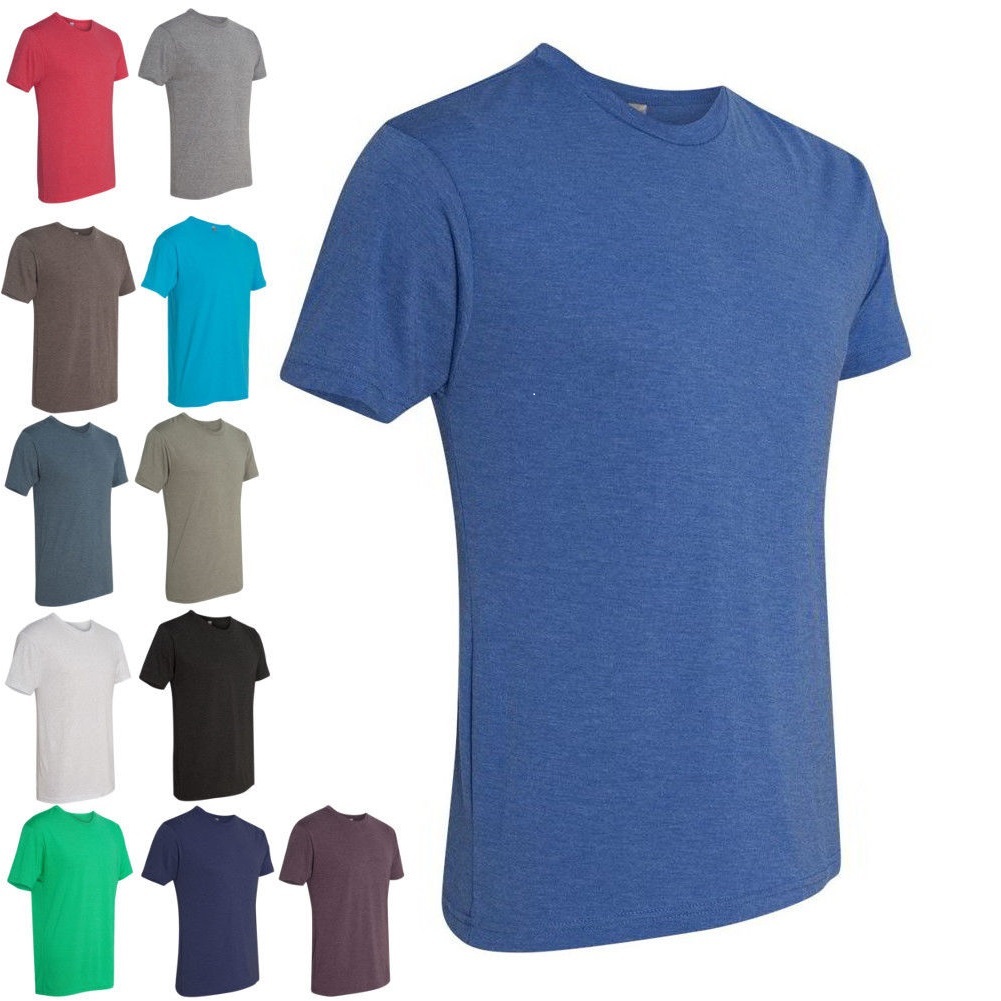 Next Level Men's Tri-Blend Crewneck T-Shirt - Military Green, 3XL, 4.2 Oz., 50/25/25 Polyester/Cotton/Rayon