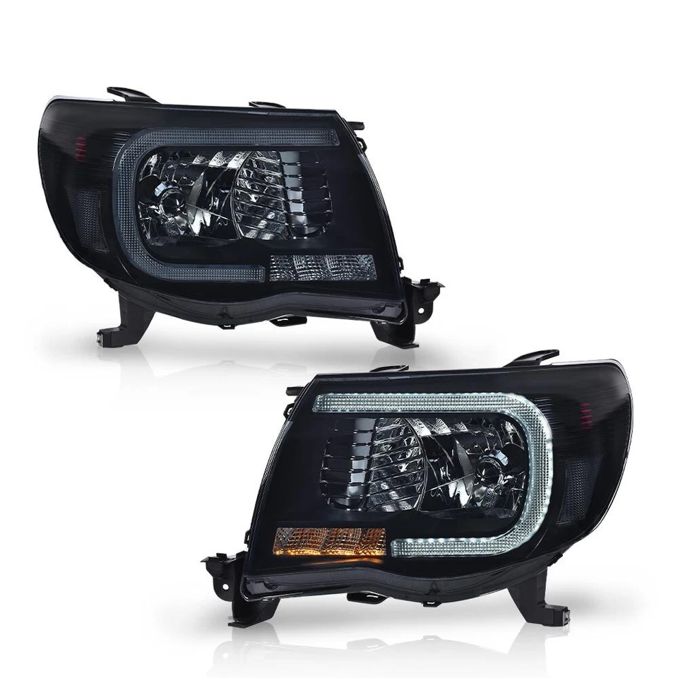 Подходит для 2005-2011 Toyota Tacoma светодиодная трубка DRL проектор фары левый + правый - Изображение 2 из 4