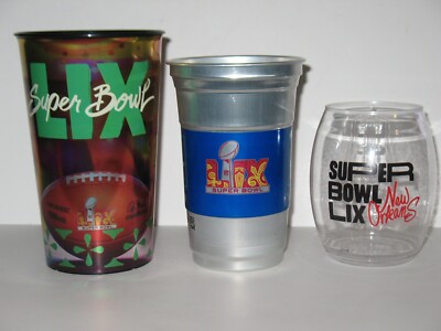 Super Bowl 59 Stadium Beverage Souvenir Cups Eagles Chiefs (ALL ARE NEW ...