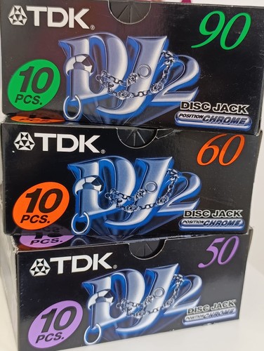 Lotto 30 cassette Tdk DJ 2 50/60/90 minuti Disk Jack Position Chrome - Foto 2 di 7