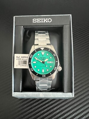Seiko 5 Sports Collection Vibrant Green Dial Auto JAPAN SRPK33