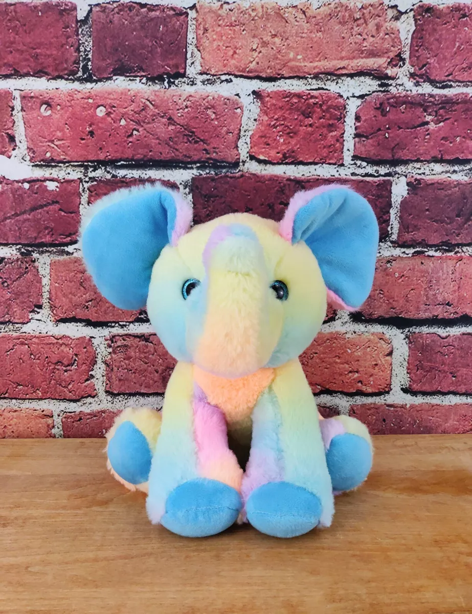 Rainbow elephant sales stuffed animal