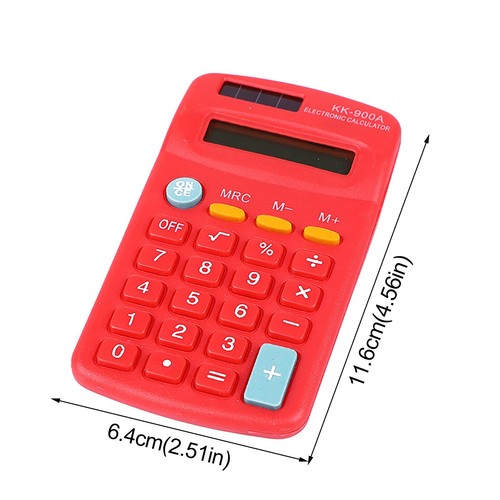 Mini Pocket Calculator Small 8 Digit Display Office Home School Stationery - Picture 3 of 5