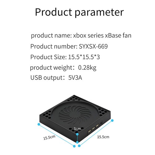 Für Xbox Serie X Konsole Basis Kühlung Dock Kühler Lüfter Gehäuse Einstellbar - Bild 8 von 12