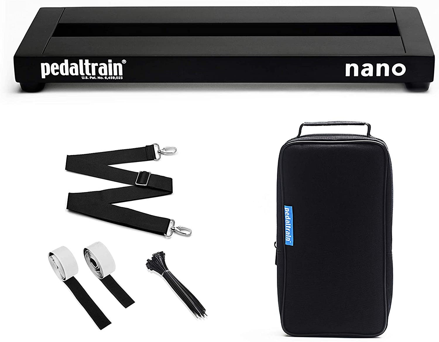 Pedaltrain Nano Pedal Board with Soft Case 14""x5.5"". 2 Rail PT-NANO-SC