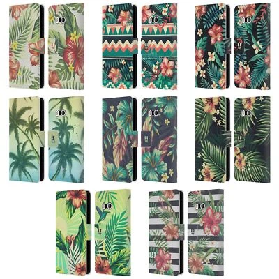 HEAD CASE DESIGNS TROPICAL PRINTS LEATHER BOOK WALLET CASE FOR HTC PHONES 1 - Image 1 of 4