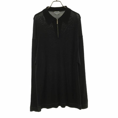 KENZO Homme 90S Old Long Sleeve Half Zip Sweater F Black Knit 