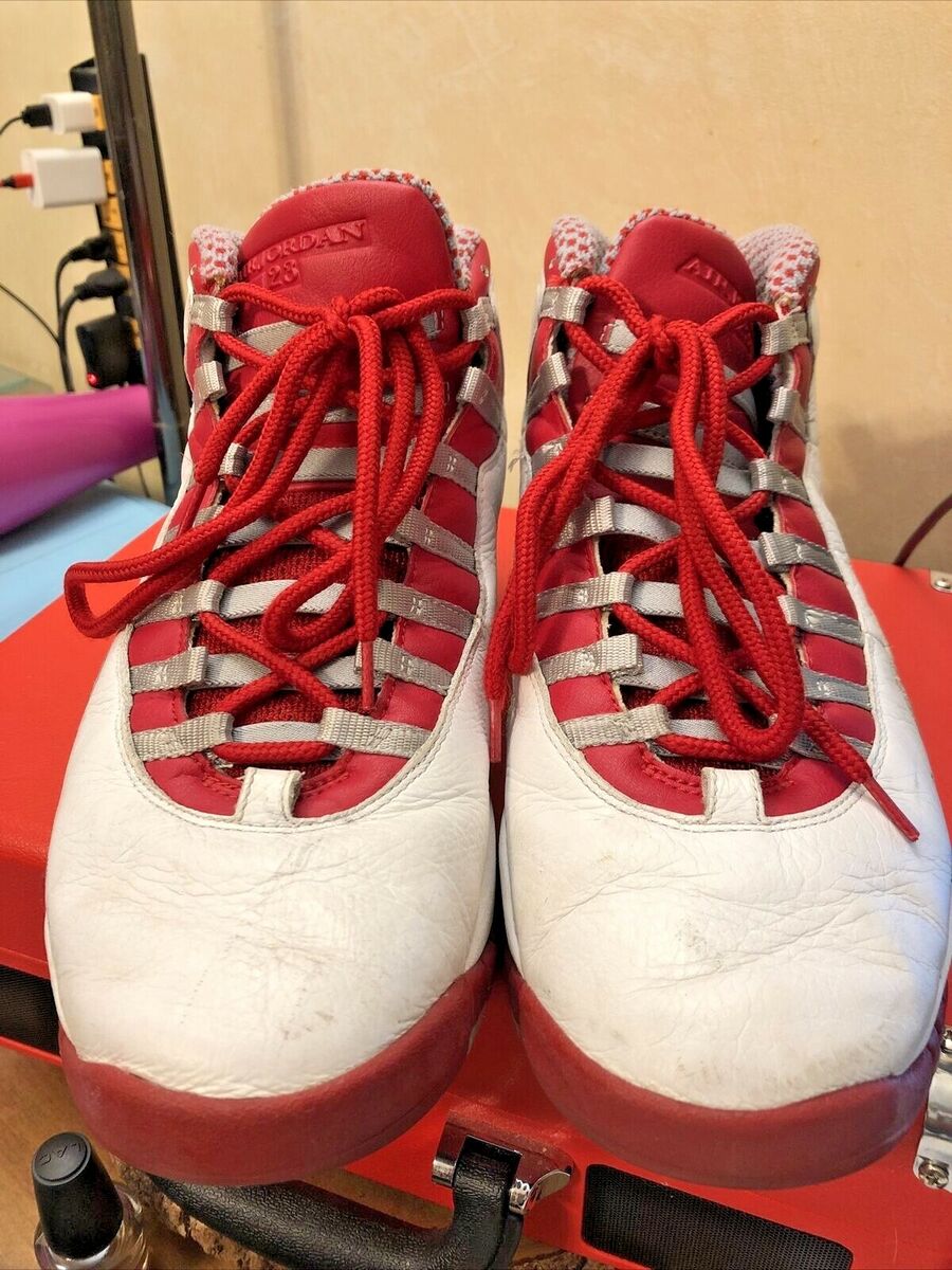 Nike Air Jordan 10 Retro Red Steel 2005 Sz 10.5 W/ medium Nike Air Jordan 10 Retro Red Steel 2005 Sz 10.5 W/ medium