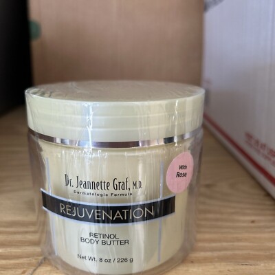 Dr Jeannette Graf Rejuvenation Retinol Body Butter Rose  8 Oz - New & Sealed