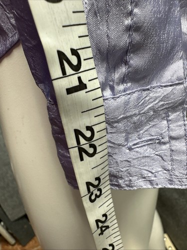 Vintage Diane Von Furstenberg Blouse Women Size 10 Lilac Office Casual Tunic Y2K - Picture 6 of 10