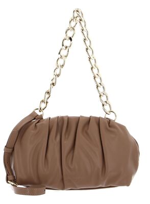 SEIDENFELT MANUFAKTUR Eke Clutch Handtasche Tasche Almond / Gold hellbraun Neu
