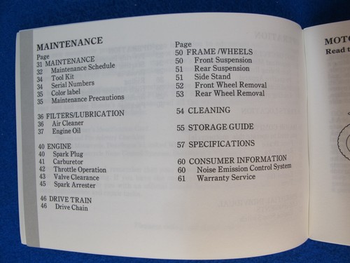Honda 1991 Z50R New Old Stock Original Factory Owners Manual F257 - Picture 3 of 5