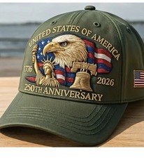 Baseball Cap United States 250th Anniversary Hat Suitable for Multiple Occasion