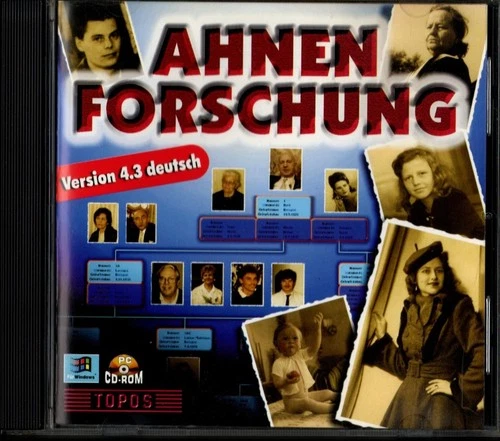 Software zum Erfassen, Ordnen, Drucken der Ahnengalerie-Daten, ab W 95