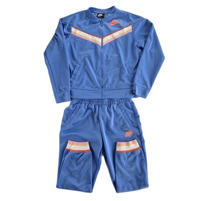 Nike Tech Girls XL Tracksuit Set Blue Full Zip Jacket Jogger Pants Sportswear